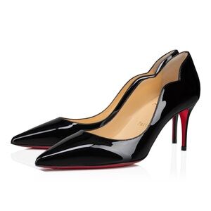 Christian Louboutin Black Patent Hot Chick Heels 70mm